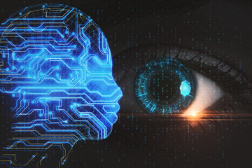 Futuristic cyber eye