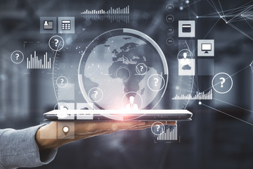 Tablet with global network interface