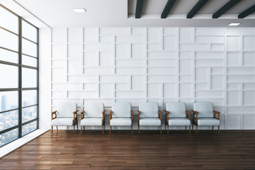 Minimal style waiting room interior