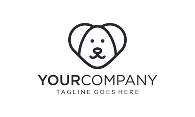 Pet dog logo design concept