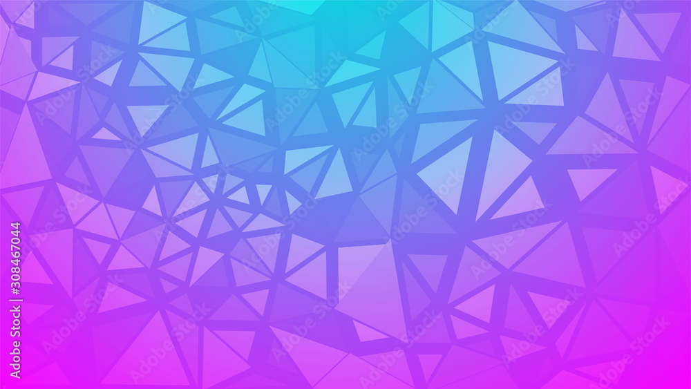 Aufkleber abstract triangle pattern on gradient background. polygon mosaic backdrop. polygonal geometric style
