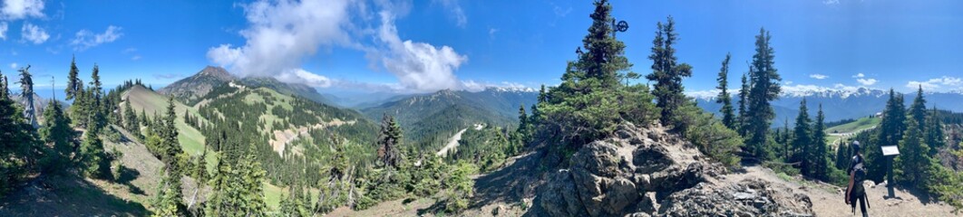 looking down the mountian