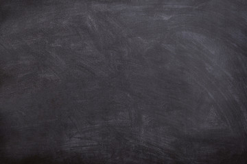 A black chalkboard with chalk smeared on it.Texture or background