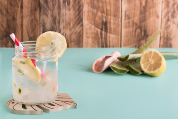 Aloe vera and lemon juice