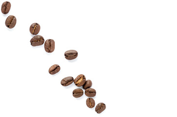 Coffee beans. Isolated on a white background.