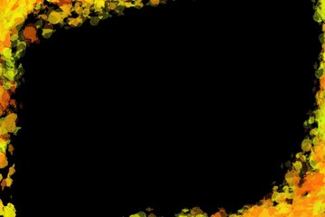 Green yellow red leaf on copy space background ,reggae background