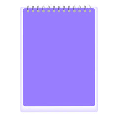 Realistic notebook or notepad with binder. Memo note pad or diary paper page templates. Vector illustration