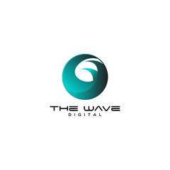 WAVE ABSTRACT LOGO ICON VECTOR WITH GRADIENT COLOR FOR YOUR BUSINESS