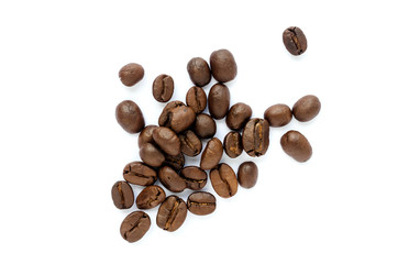 Naklejka premium Coffee beans. Isolated on a white background.