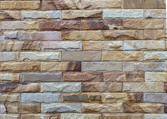 Close-up of Mosaic stone tile wall texture patterns backgrounds.