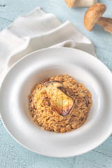 Risotto with porcini mushrooms
