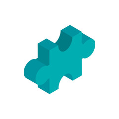 puzzle strategy advertising commerce marketing icon isometric