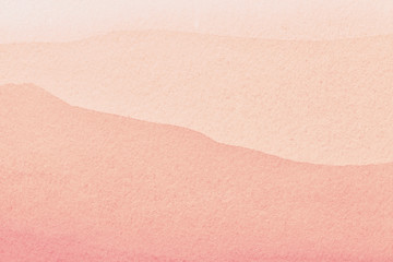 Abstract art background light pink and coral colors. Watercolor painting on canvas with gradient.