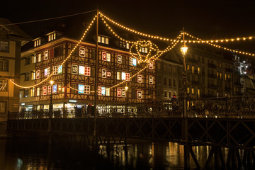 Weihnachtsbeleuchtung in Luzern, Schweiz