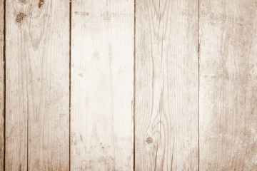 Old Wood plank brown texture for decoration background. Wooden wall all antique cracking furniture painted weathered vintage peeling wallpaper. Front view of vintage aged white color wood stripe.
