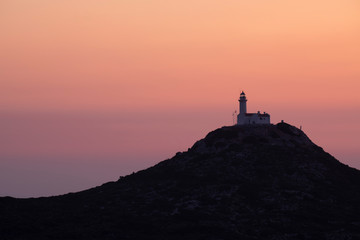  Knidos ( Deveboynu Feneri) Lighthouse on the hill/'Tekir burnu' region in the Datca...