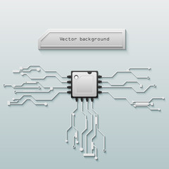 Vector circuit board background technology. illustration