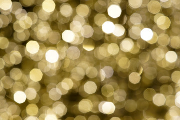 Golden blurred lights Christmas background