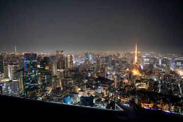 Fototapeta premium Beautiful panoramic view of Tokyo's skyline