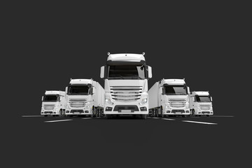 Tractor Fleet with Semi Trailer