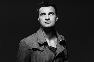 portrait of young man in black