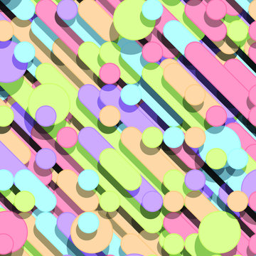 Color Abstract Lines Rain Generative Art background illustration