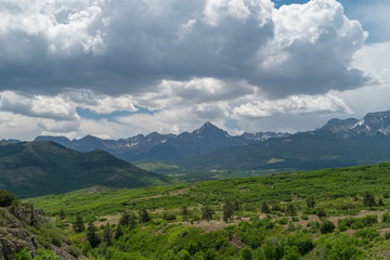 panorama of colorado mountains