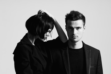 portrait of a man and woman