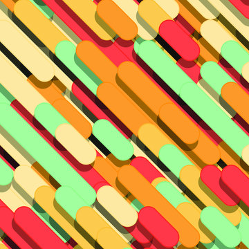 Color Abstract Lines Rain Generative Art background illustration