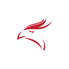 Falcon eagle birdWave Logo Template vector symbol