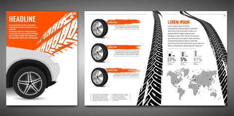 Tire Brochure Template © Double Brain