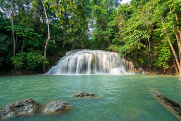 Fototapeta na wymiar Waterfalls In Deep Forest
