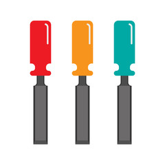wood chisel icon. vector illustration elements