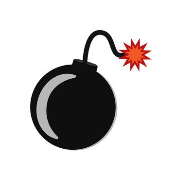 Cartoon bomb background and explosive light Vector - Illustration