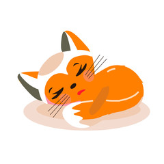 cat cartoon illustration in vector