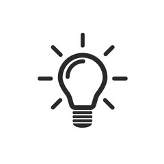 Light bulb icon vector. Light bulb ideas symbol illustration