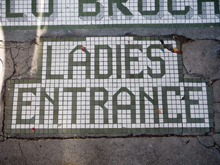 New Orleans, Louisianna, USA. December 2019. Ladies Entrance on the sidewalk In The French Quarter Of New Orleans.