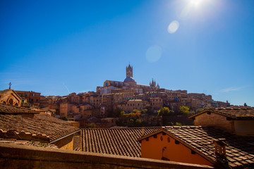 Obraz premium A panoramic view of the city of Bologna. Italy