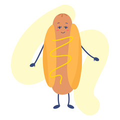 Funny fast food with cute face