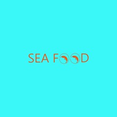 sea food shrimps design logo template illustration vector 
