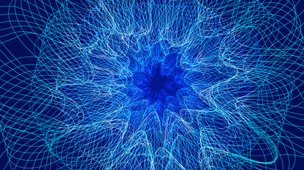 Waveform curve of the network technology sense abstract background