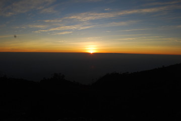 Sunset from the top of the mountain