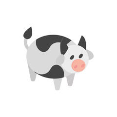 farm cow animal domestic rural isometric icon