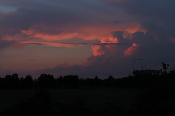 sunset with clouds