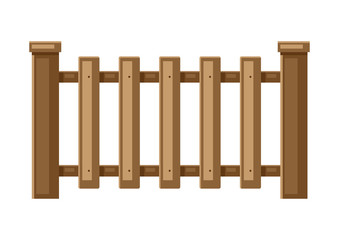 Illustration of white wooden fence.