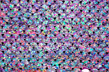 Detail of colorful sequin fabric