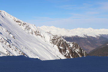view of alps in winter