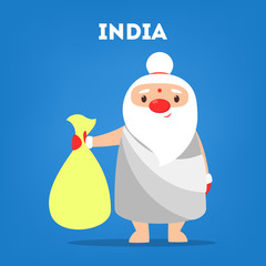 Cute funny Santa Claus in India