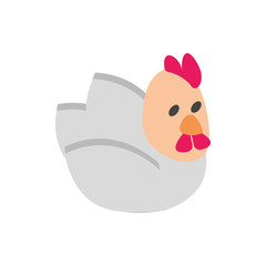 farm hen bird domestic rural isometric icon