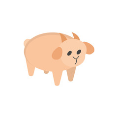 farm goat animal domestic rural isometric icon